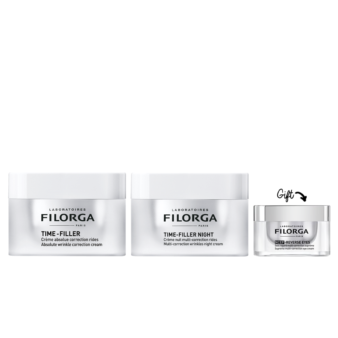 Time-Filler Absolute Wrinkle Correction Cream 50ML + Time-Filler Night 50ML + NCEF-REVERSE Supreme multi-correction cream 15ml (Gift) - Medaid
