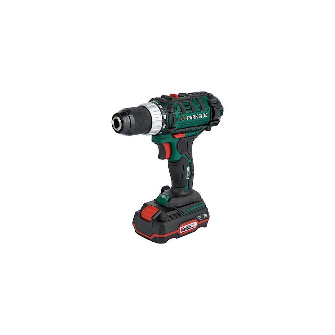 PARKSIDE CORDLESS DRILL/DRIVER SET WITH ACCESSORIES "PABS 20-LI F7", 20 V