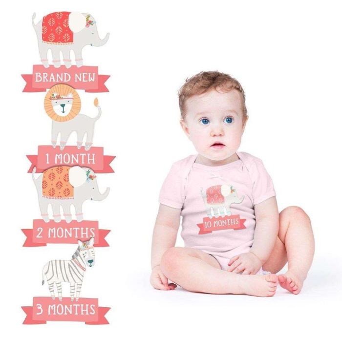 Pearhead - First Year Belly Stickers - Pink