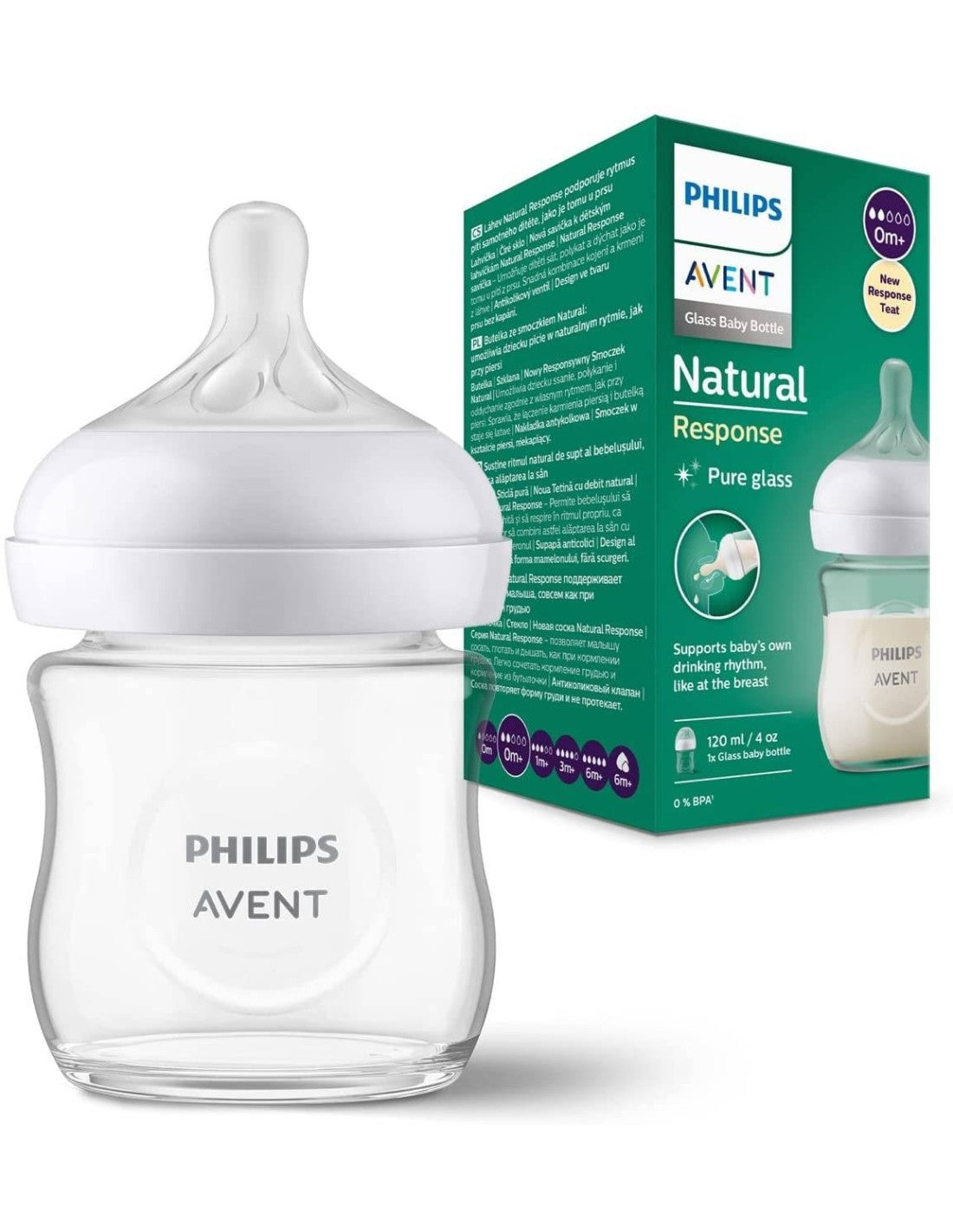 Avent - Natural Glass - 3.0 Bottle 120ML - Single