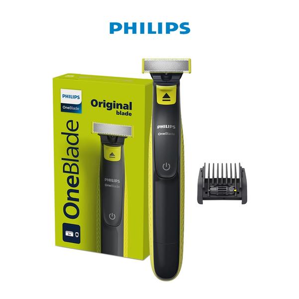 Philips OneBlade QP2724/20 Trim, Edge & Shave Any Length of Hair 5-in-1 Adjustable Comb, Dual-Sided Blade 45min Cordless Use, USB Charging