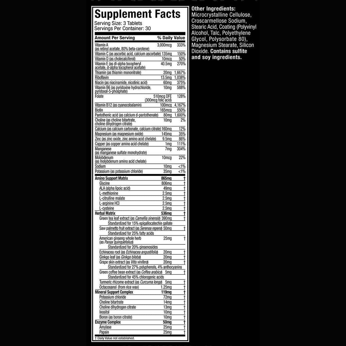 Platinum MultiVitamins Muscletech