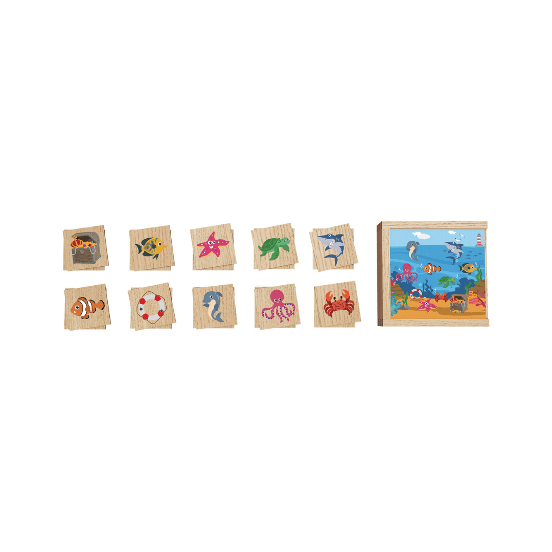 Playtive Wooden Memory Game 21 Pieces