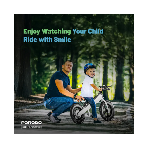 Porodo Lifestyle JoyCruiser Kids Electric Bike, PDLFSTKECWH