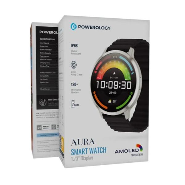 Powerology Aura Smart Watch with 1.73" AMOLED Display