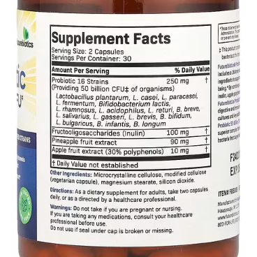 Futurebiotics, Probiotic Plus Prebiotic, 50 Billion CFU, 60 Vegetarian Capsules (25 Billion CFU per Capsule)