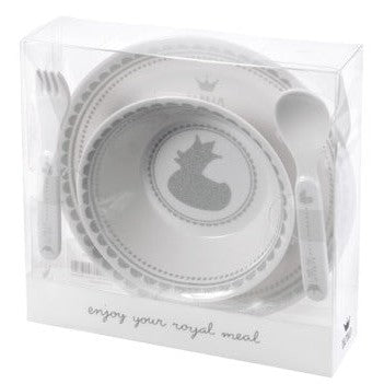 Bambam Royal Dinner Set Melamine Plate Bowl Cutlery