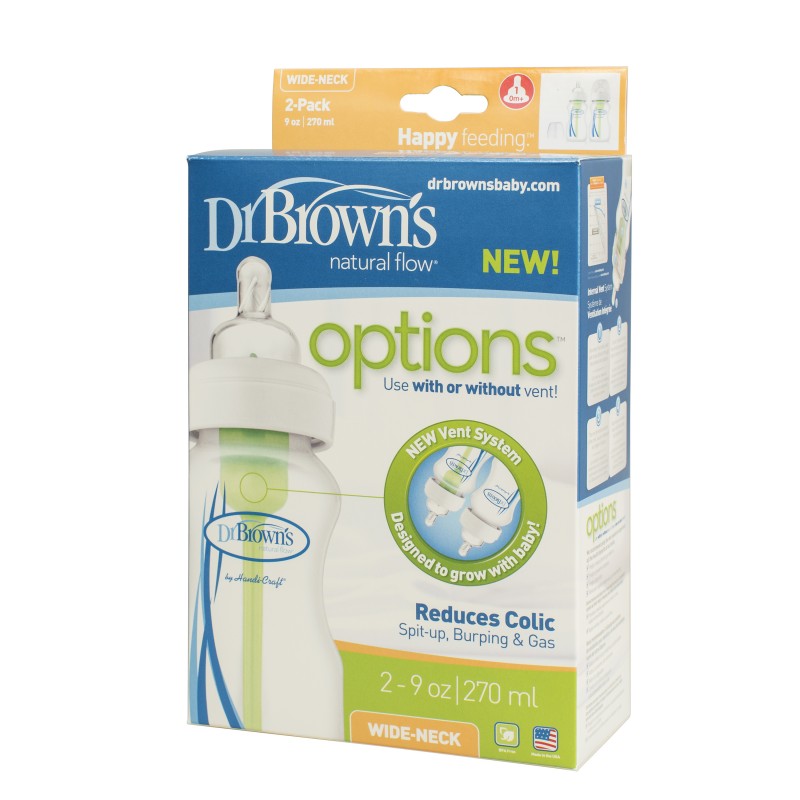 Dr. Brown's 2 Bottles Pack 270 Ml Anti-Colic Feeding Set
