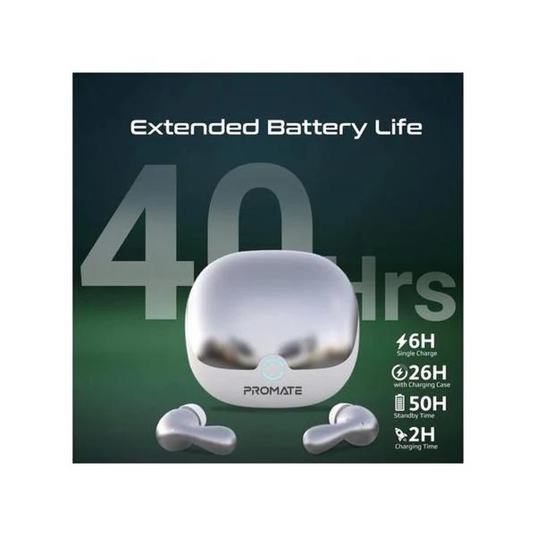Promate Baton High-Definition Hybrid ANC TWS Earbuds with IntelliTouch