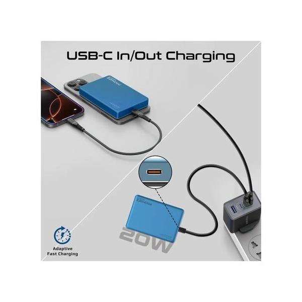 Promate Blade-10 Ultra-Compact Aluminum Crafted MagSafe Compatible Wireless Charging PowerBank