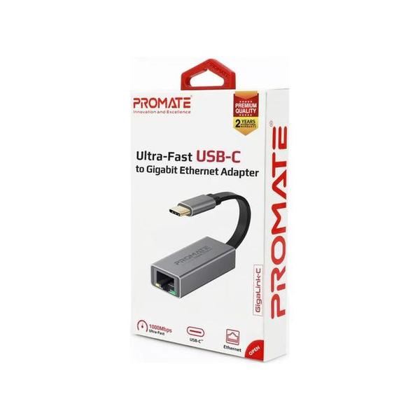Promate GigaLink-C High Speed USB-C to Gigabit Ethernet Adapter