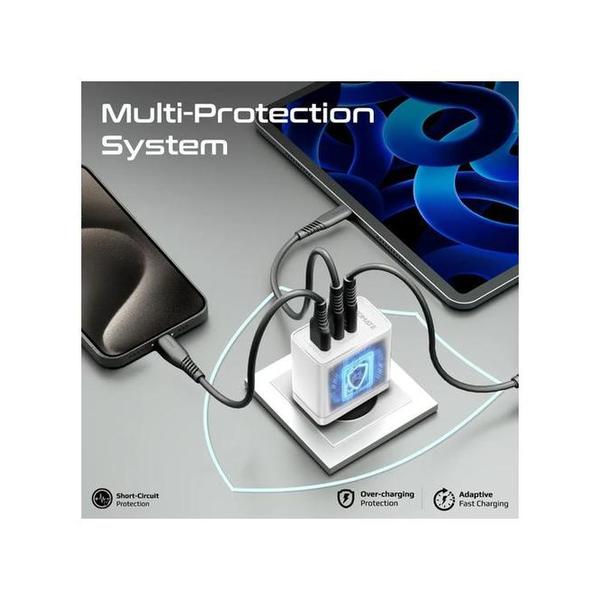 Promate PowerPort-45 45W Power Delivery GaNFast Charger with Quick Charge 3.0