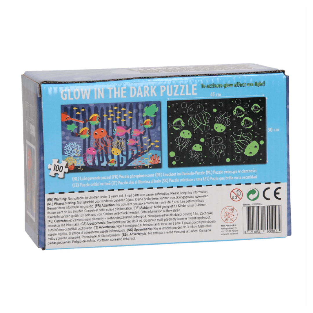 PUZZLE GLOW IN THE DARK 100 PIECES 45×30CM
