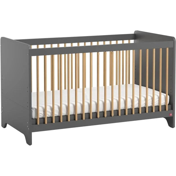 VOX Cot Bed 70x140 Leaf Graphite/Oak
Depth: 75cm
Width: 144.5cm
Height: 86cm
weight 35.15kgs (2 packages)
Graphite/Oak