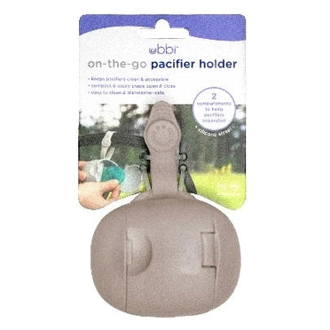 Ubbi - On The Go Pacifier Holder - Taupe