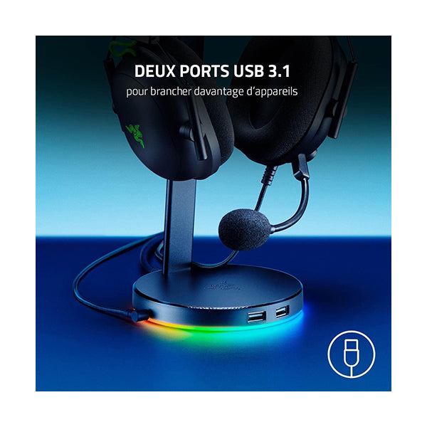 Razer Base Station V2 Chroma - Black - Headset Stand USB Hub - RAZ21-01510100-R3M1