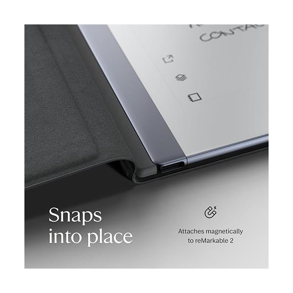 Book Folio – Official reMarkable 2 Cover | Slim, Premium Book Folio in Grey Polymer Weave| Stylish Protection for Your rM 2 Tablet - RM314