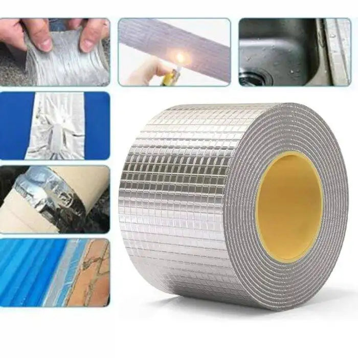 Waterproof Aluminum Foil Rubber Tape شريط لاصق مطاطي ألومنيوم مقاوم للماء