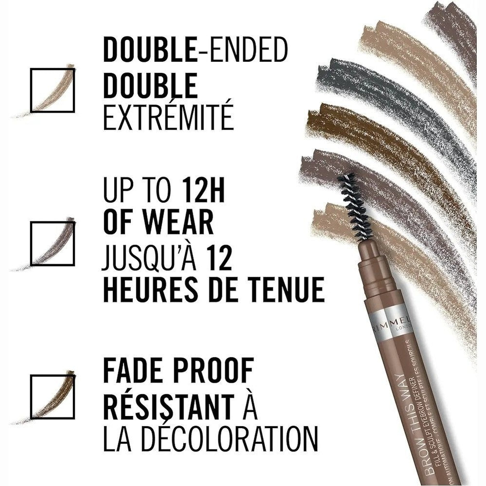 Rimmel brow this way fill & sculpt eyebrow definer - Medaid International