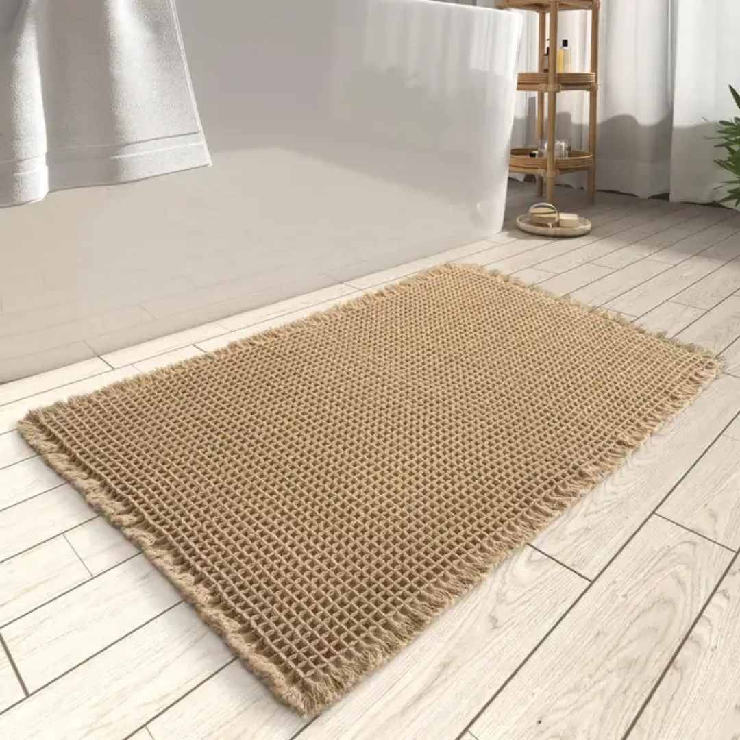 ANTI SLIP BROWN ABSORBING WAFFLE RUG