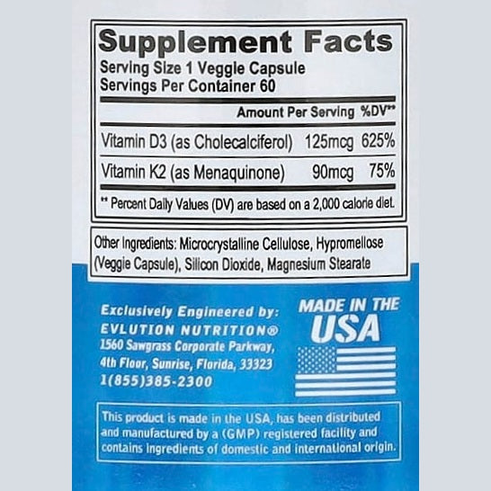 Vitamin D3K2 5,000 IU EVL