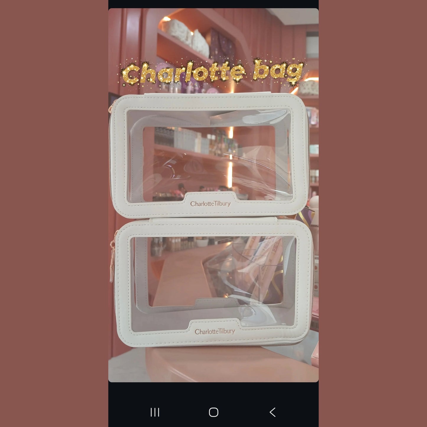 CHARLOTTE TILBURY MAKEUP BAG. COLOR: White
