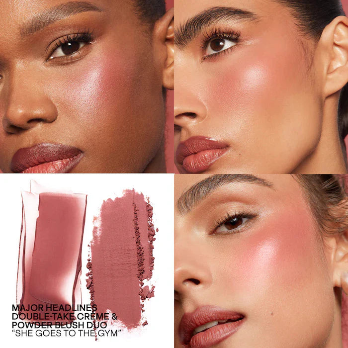 PATRICK TA
Mini Major Headlines Double-Take Crème & Powder Blush Duo-Color: She Goes To The Gym - cool mauve rose