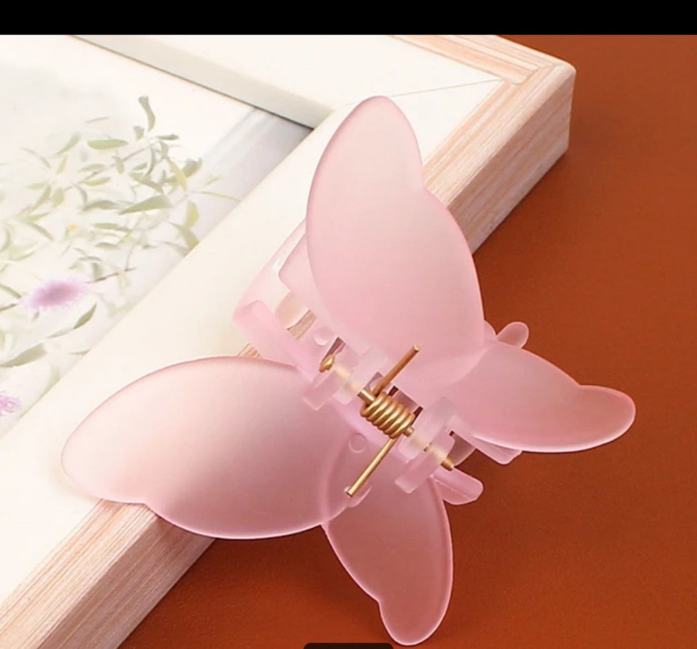 Super Beauty Butterfly Hair Claw Clips Korean Sweet Hair Claws Premium Matte Claw Clips for Women Hair Clips Factory