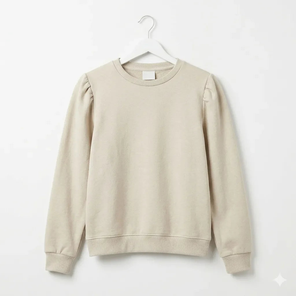 Zara Girl's Greige Puff Long Sleeve Blouse|Zara in Lebanon