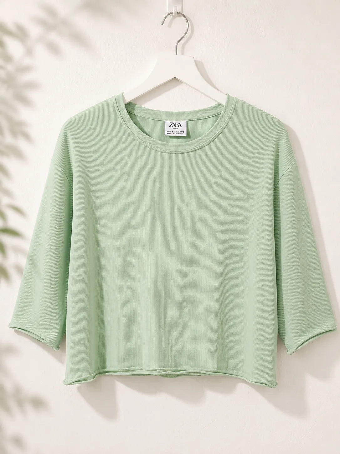Zara Boy's Mint Green Ribbed Long Sleeve Blouse | Zara In Lebanon