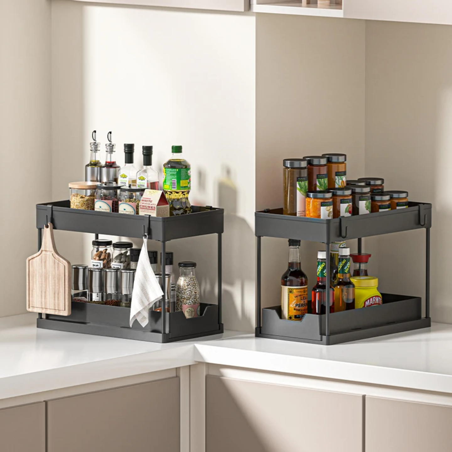 2 LAYER STORAGE SHELF DRAWER