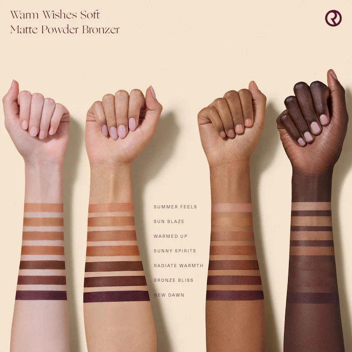 Rare Beauty by Selena Gomez
Warm Wishes Soft Matte Powder Bronzer. Color: Warmed Up - light brown with neutral warm undertone
