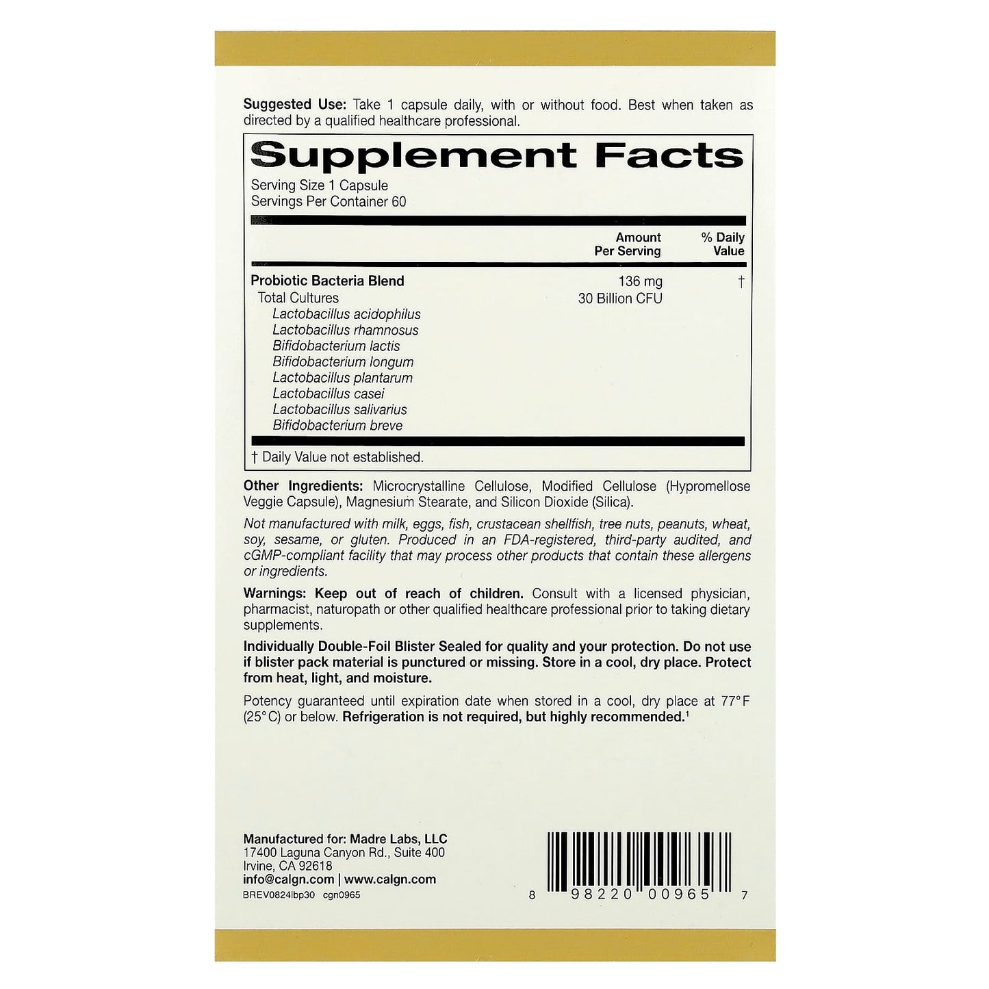 Probiotics 30 Billions