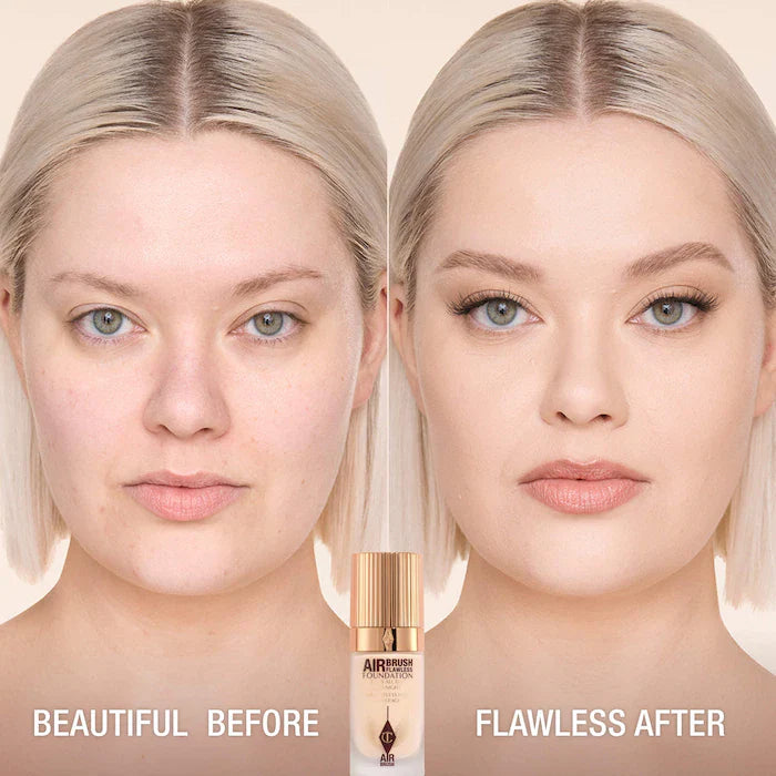 Charlotte Tilbury
Airbrush Flawless Blurring & Matte Full Coverage Foundation. Color: 2 Neutral - fair with neutral undertones