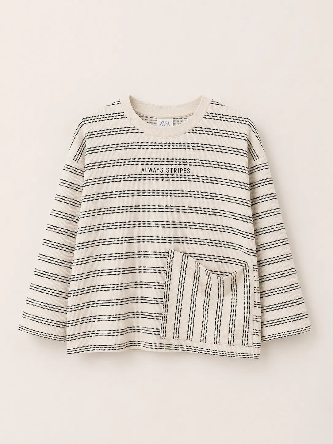 Zara Boy's Off White Striped Long Sleeve Blouse | Zara In Lebanon
