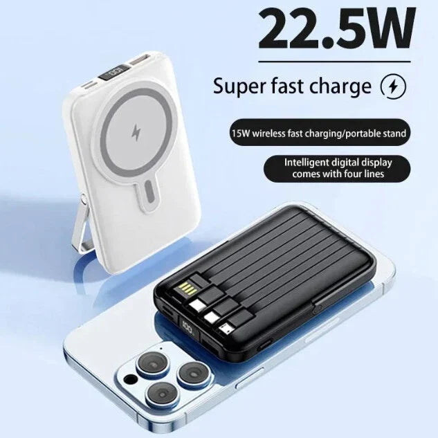 20000mAh 22.5W Magnetic Wireless Power Bank with Cable Stand