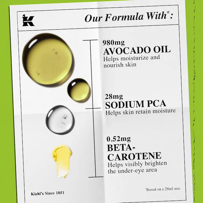 Kiehl's Since 1851 Mini Avocado Eye Cream for Brightening & Depuffing-14ML