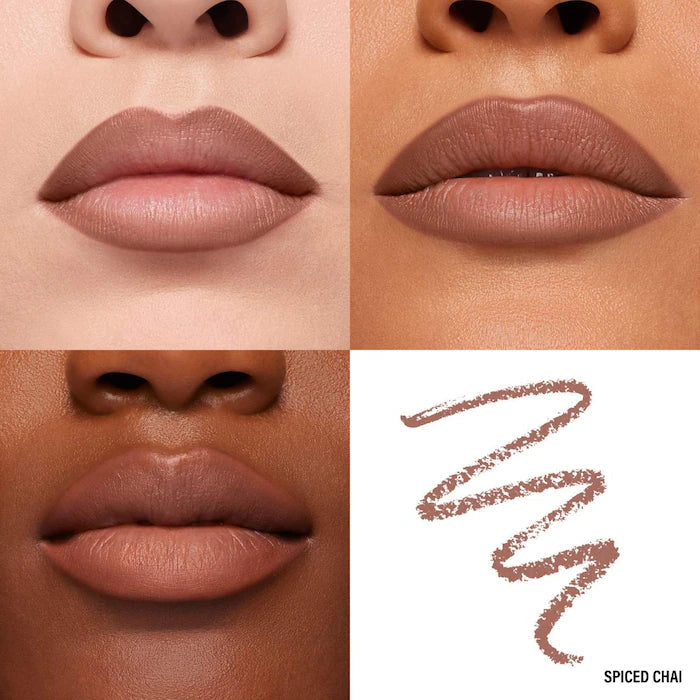 MAKEUP BY MARIO Ultra Suede® Sculpting Lip Pencil Video Color: Spiced Chai - neutral medium brown