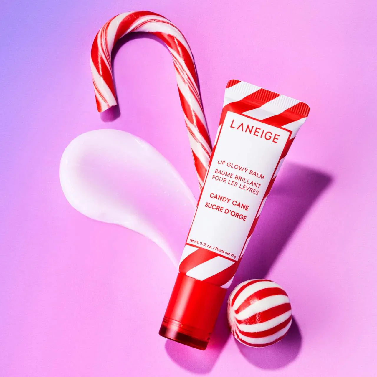Laneige lip glowy balm candy cane