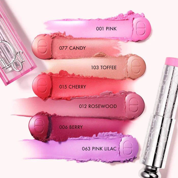 DIOR Rosy Glow Blush Stick Color: 077 Candy - a pearlescent bubblegum pink