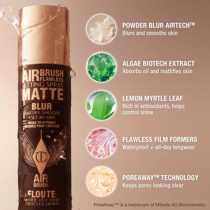 Charlotte Tilbury Airbrush Flawless Matte Blurring & Waterproof Setting Spray-100ML