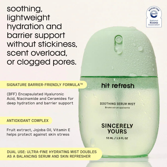 Sincerely Yours Hit Refresh Soothing and Hydrating Serum Mist with Cucumber Extract 55ML