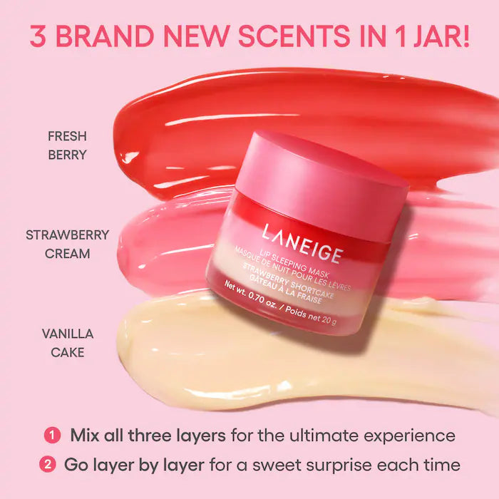LANEIGE Lip Sleeping Mask Intense Hydration with Vitamin C-Color: Strawberry Shortcake