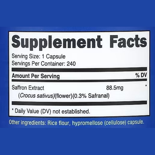 Nutricost, Saffron, 88.5 mg , 240 Capsules