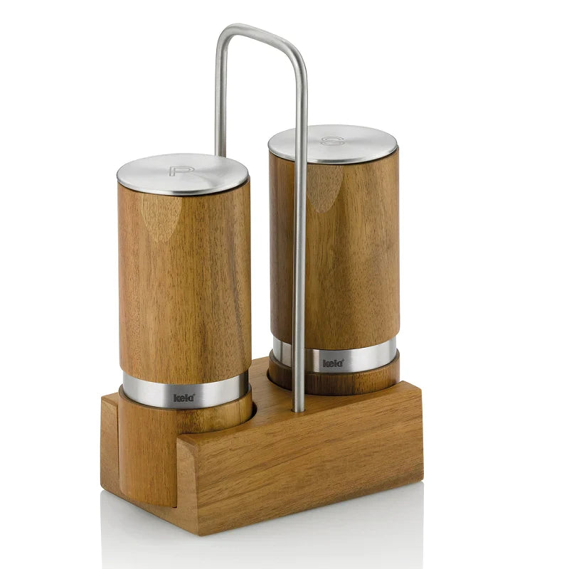 Kela Cruet Stand Salt & Pepper Mill - Brown
