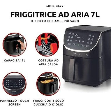 Ariete Digital Air Fryer 7L, Black Matt,1800W