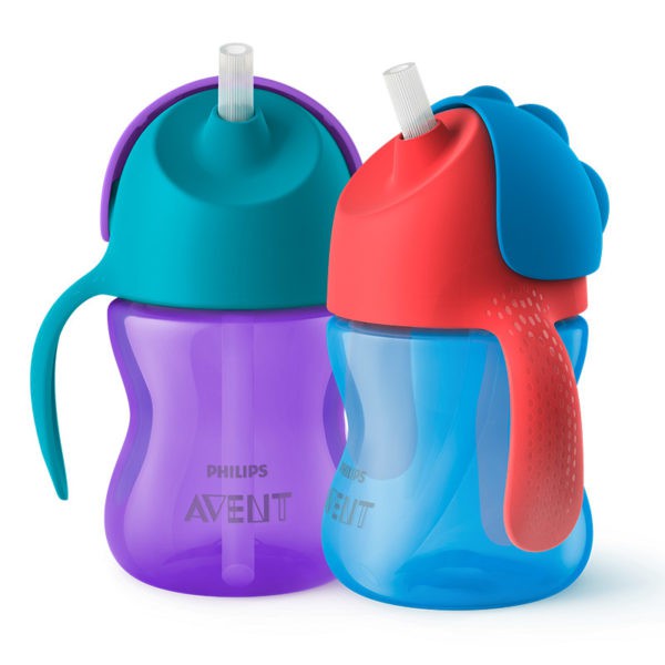 Avent - Bendy Straw Cup - 200ML 9m+ - (Purple,Blue)