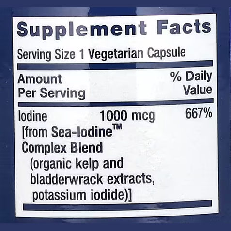 Life Extension, Sea-Iodine, 1,000 mcg, 60 Vegetarian Capsules