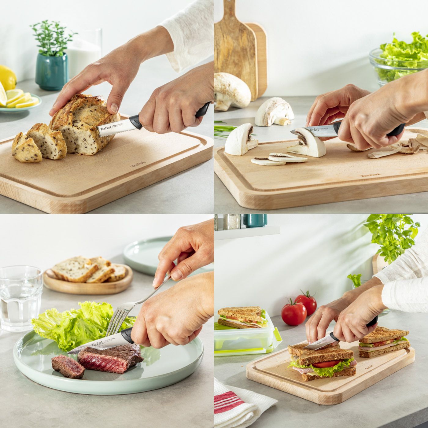 Tefal COLORFOOD knife set 3 pcs. black