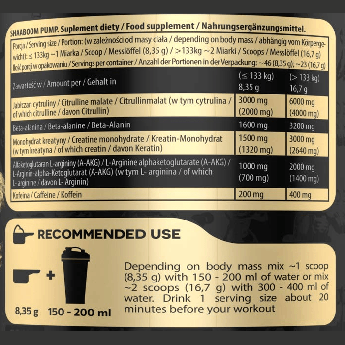 Kevin Levrone Signature Series Shaboom Pump 385 g, 44 Servings